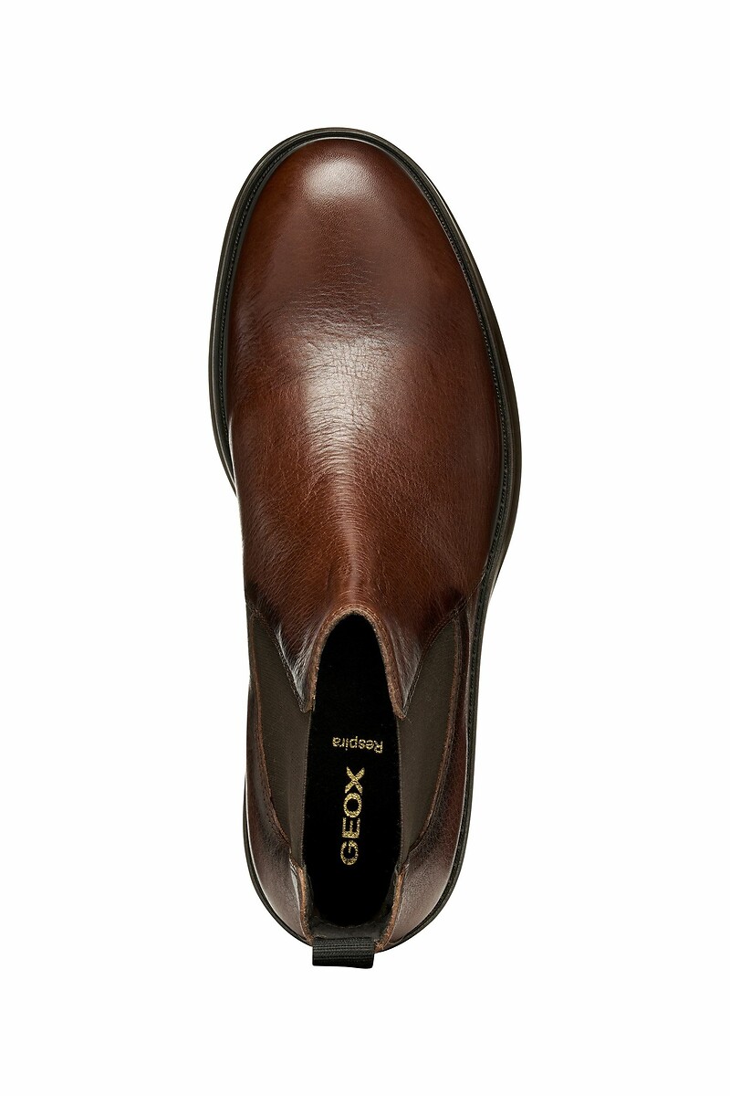 GEOX<br>Botas Chelsea de couro respirável Henreys