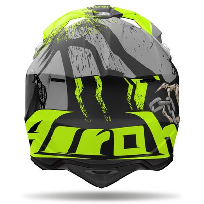 Casque cross Airoh WRAAAP - DARKNESS 2024 - Noir / Jaune