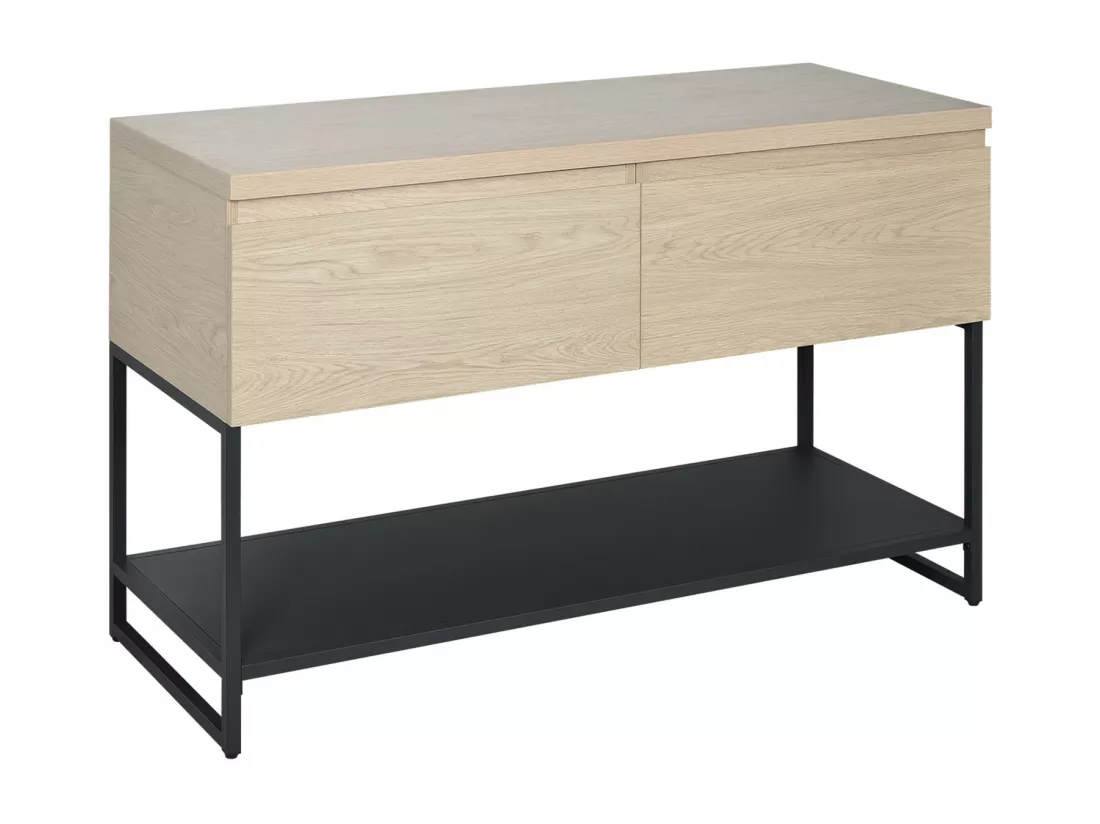 Meuble double caisson chêne et piètement sous vasque 120 cm WILL