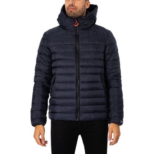 Superdry - Chaqueta Acolchada Deportiva Fuji Con Capucha Azul