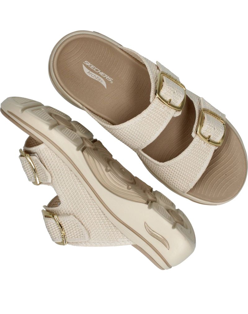 Skechers Go Walk Arch Fit 2.0 - Chloe Slippers Beige Dames