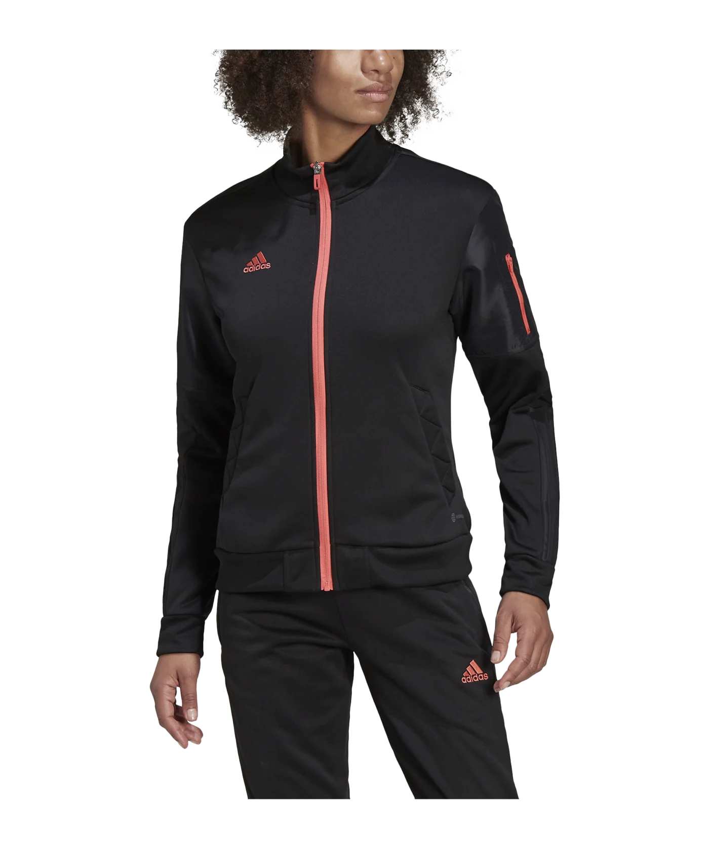 adidas Tiro ST Trainingsjacke Damen Schwarz Rot