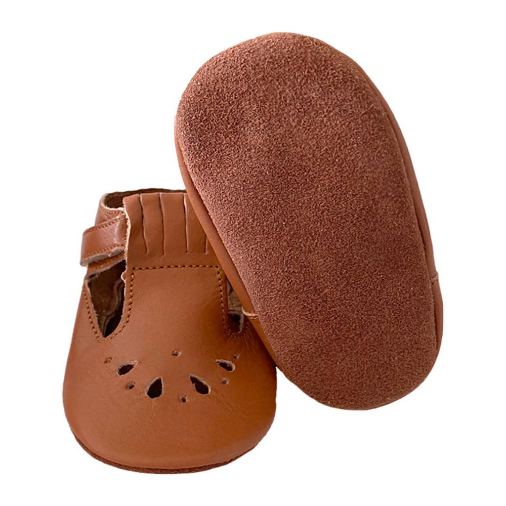 Babysteps leren babyslofjes cognac