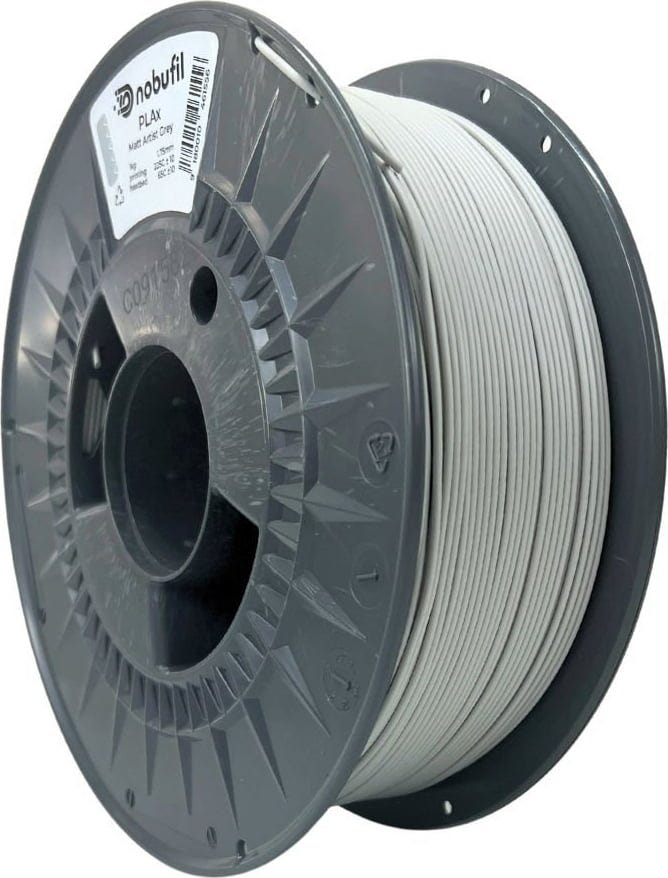 Nobufil  PLAx Matt Artist Grey, 1,75 mm / 1000 g    High Performance PLA für anspruchsvolle Anwendungen in Matt Artist Grey