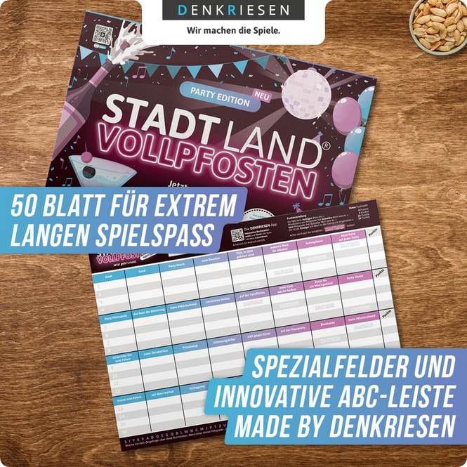 Stadt Land® Vollpfosten - Party Edition - Jetzt geht’s rund