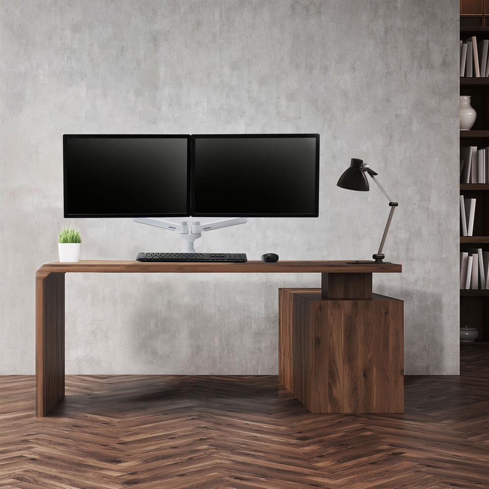 Ergotron Bras LX bi-écran juxtaposés - Blanc
