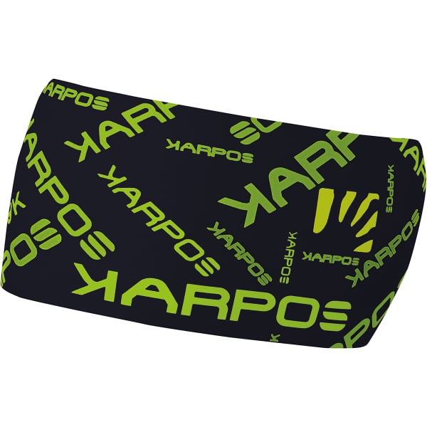 Bonnet Bandeau ski de randonnée KARPOS PELMO HEADBAND BLACK LIME GREEN