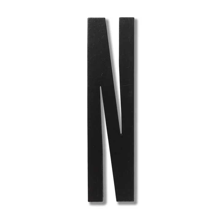 Design Letters - Wooden Letters Indoor N, schwarz