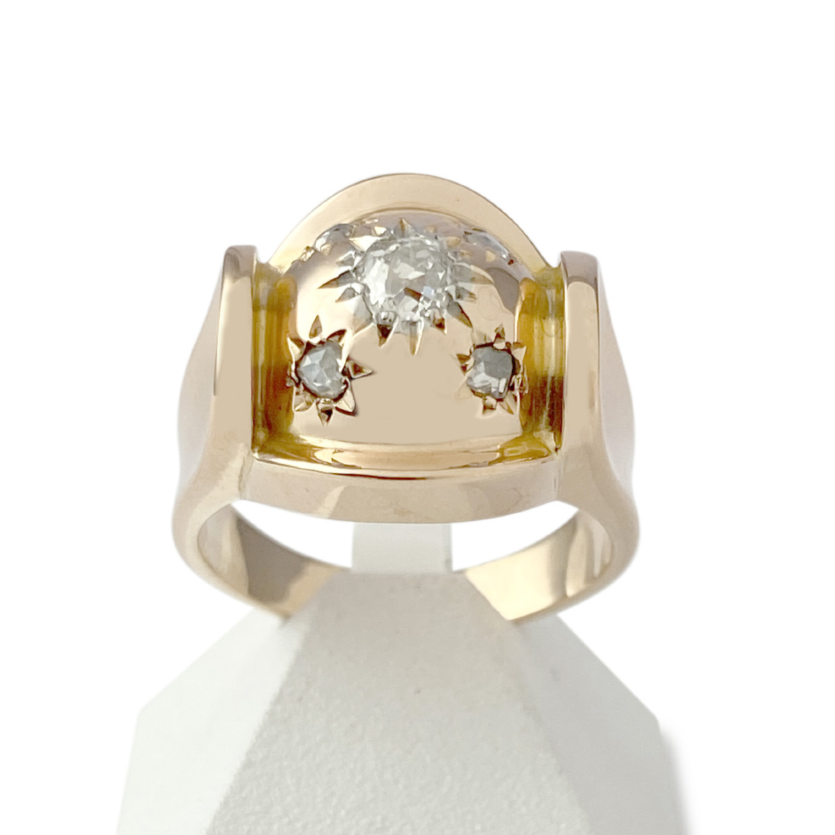 Bague d'occasion or 750 jaune diamants