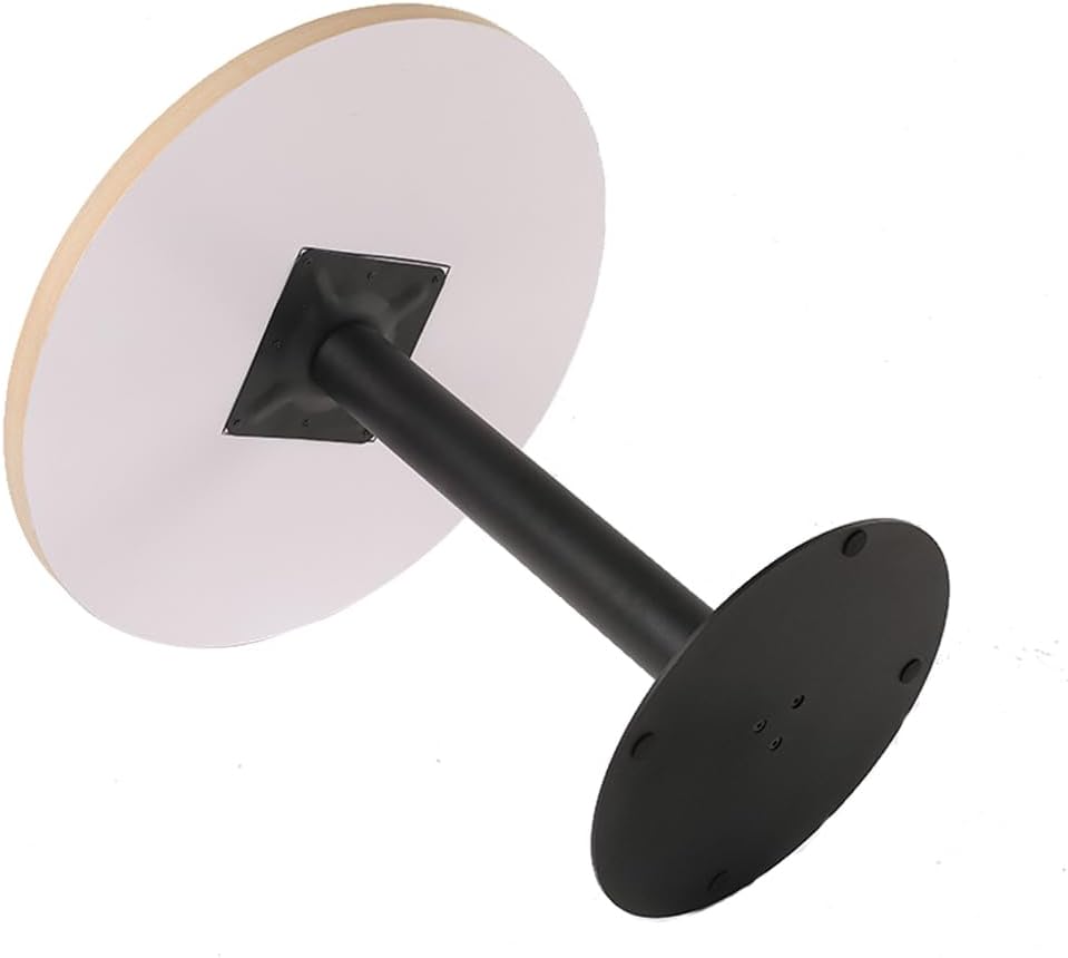 Mingone Esstisch Rund 60cm Küchentisch Klein Esszimmertisch mit Holzplatte Runder Tisch Eiche-Optik mit Metallbein für Wohnzimmer Balkon Esszimmer