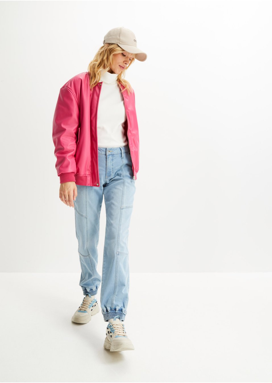 Veste biker PU oversize