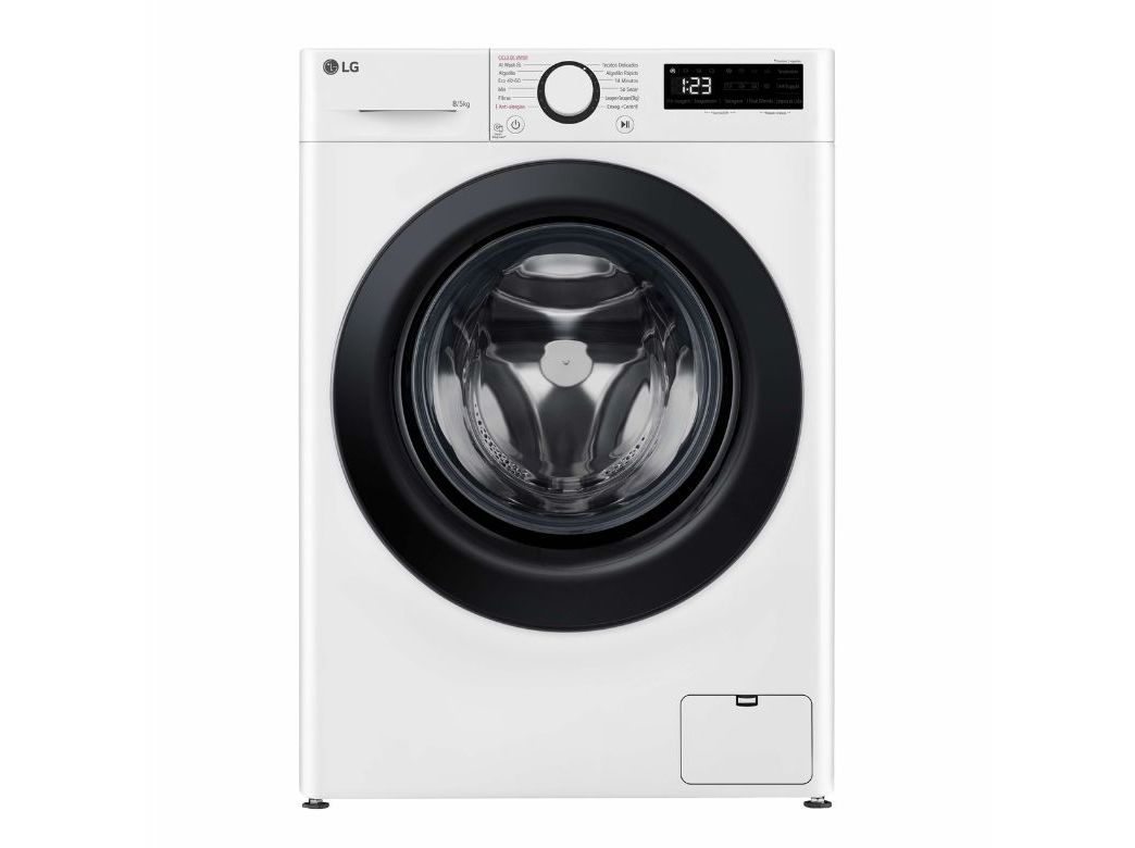 MÁQUINA DE LAVAR E SECAR ROUPA LG F2DR5S8S6W LAVA 8KG SECA 5KG