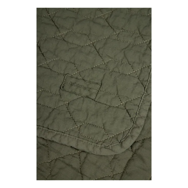 Nobodinoz Couverture matelassée Wabi-Sabi | Vert kaki