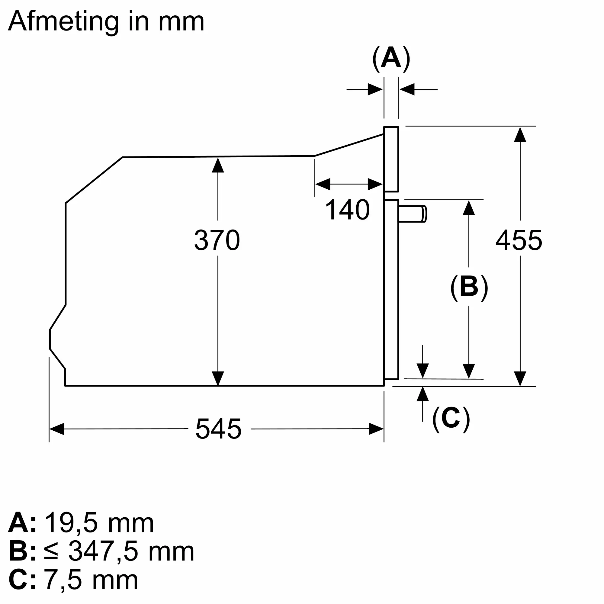 Serie 8 Inbouwmagnetron Zwart