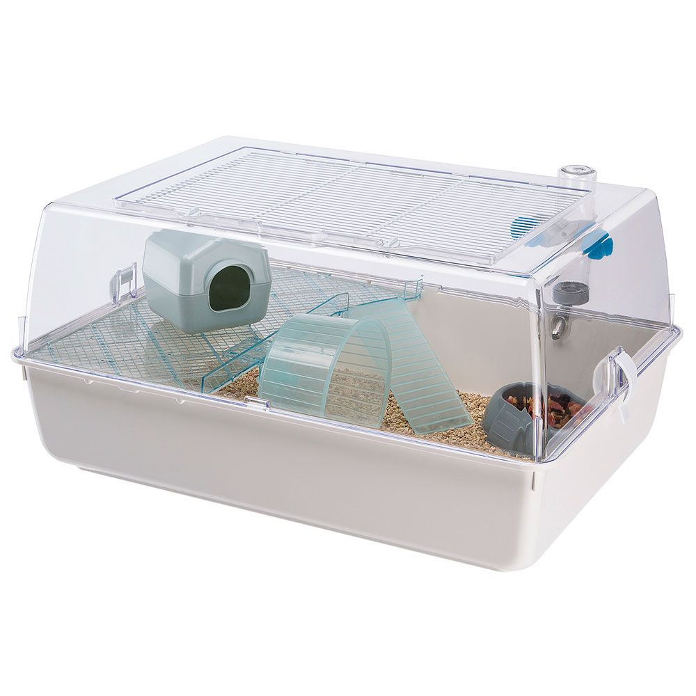 Ferplast mini duna hamster cage pour rongeurs pour hamsters, souris, en plastique, accessoires inclus : mangeoire, abreuvoir,