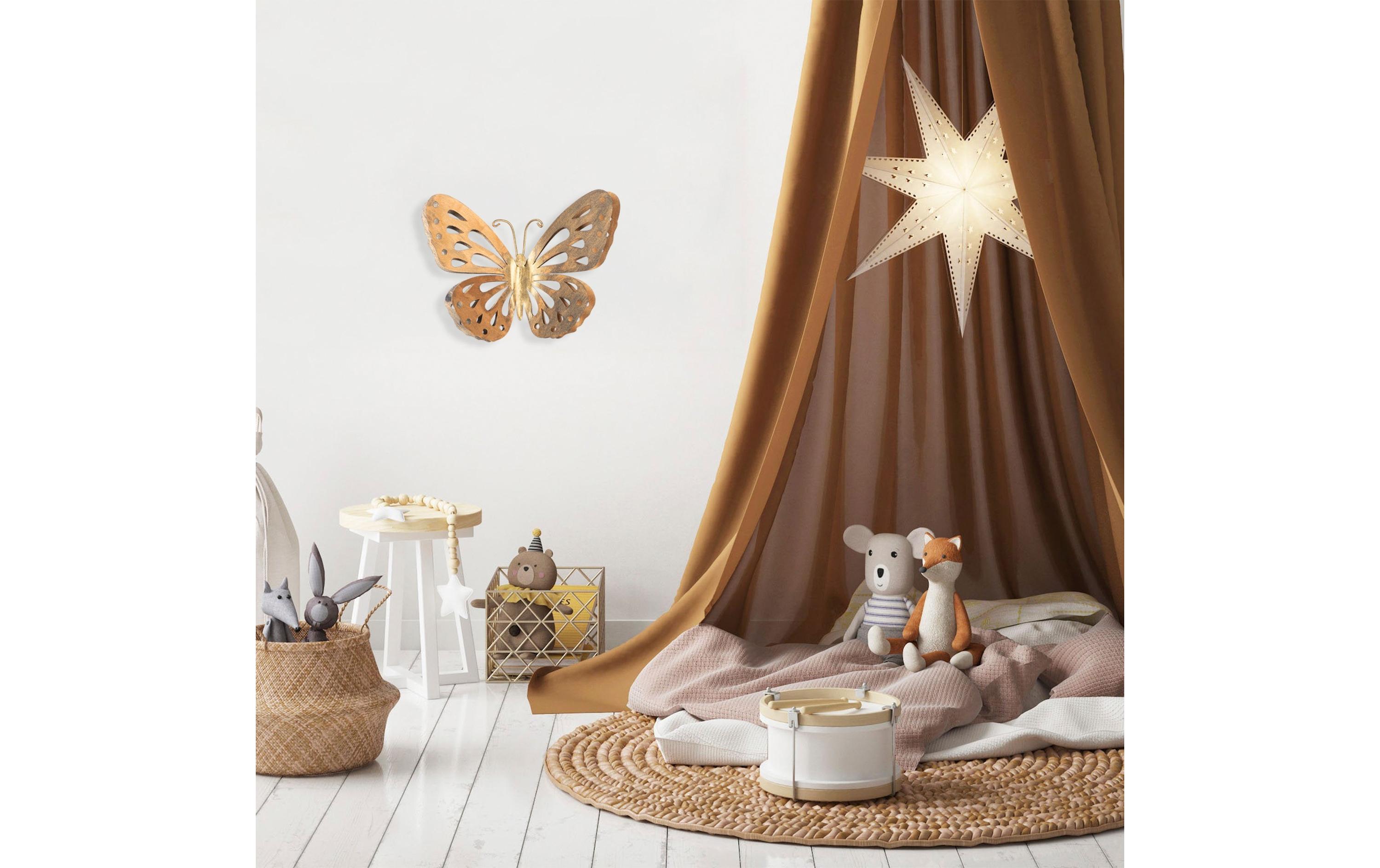 Wanddekoration Schmetterling 32 x 29 cmMetall-Wand-Accessoire