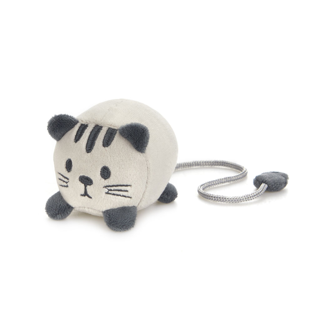 Marcador de livros Balvi Kitty, cinza, divertido marcador de livros em formato de gato, poliéster.