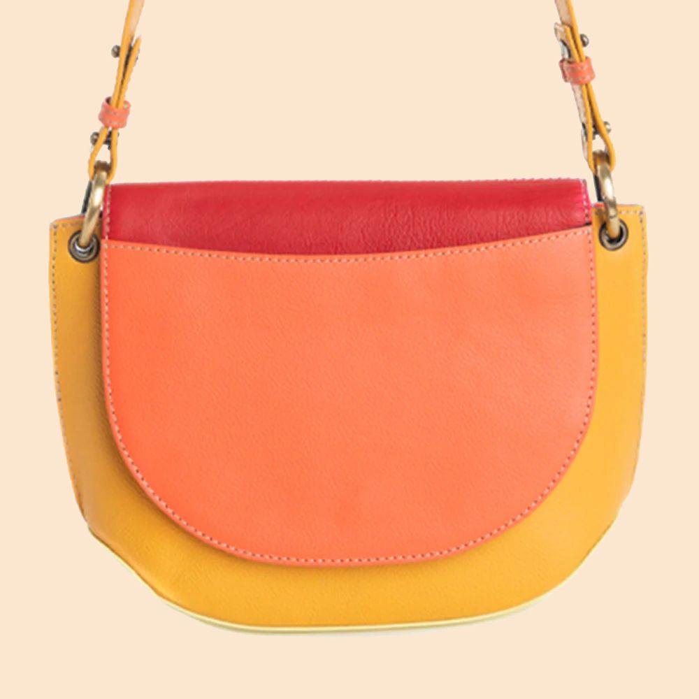 Myra Bag Color Point Half Moon Messenger Bag