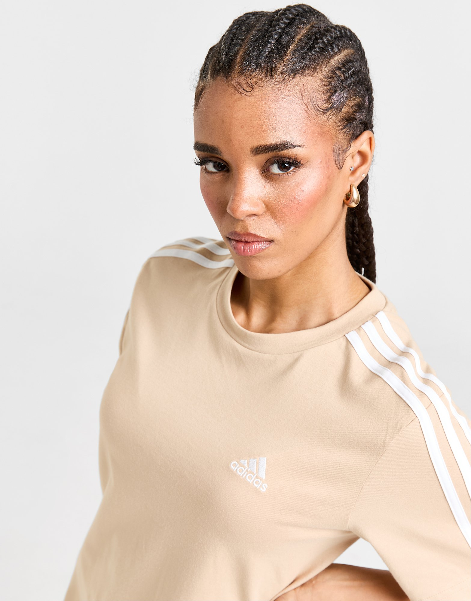 adidas Robe t-shirt en jersey coupe boyfriend Essentials 3-Stripes