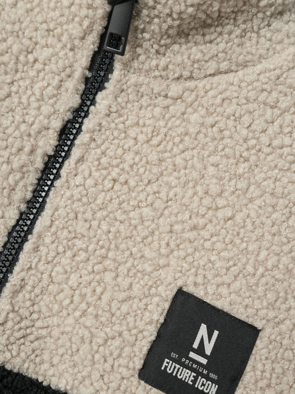 NAME IT bodywarmer NKMLAKET zwart/beige