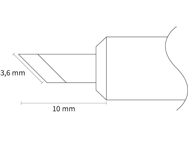 jOY-iT Lötspitze SI01-STK65 Meisselform 5 mm Ersatzlötspitze für JT-SI01 Lötkolben