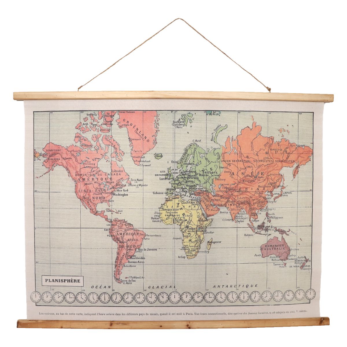 Poster tissu Mappemonde Atelier jasmin