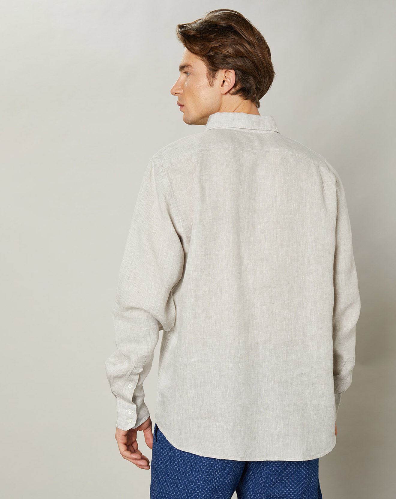 Hartford Chemise regular 100% Lin Paul naturel