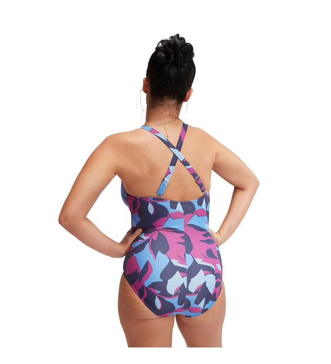 Speedo Women Eco Print V Neck Badpak