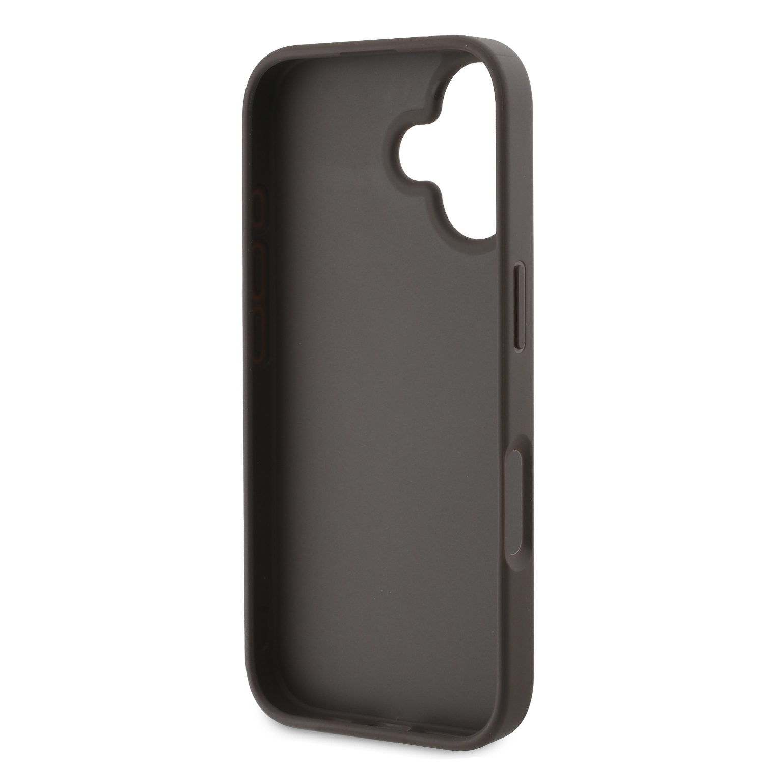 iPhone 16 Leder Hardcase Hülle 4G Bottom Stripe (GUHCP16SG4GLBR) - Braun
