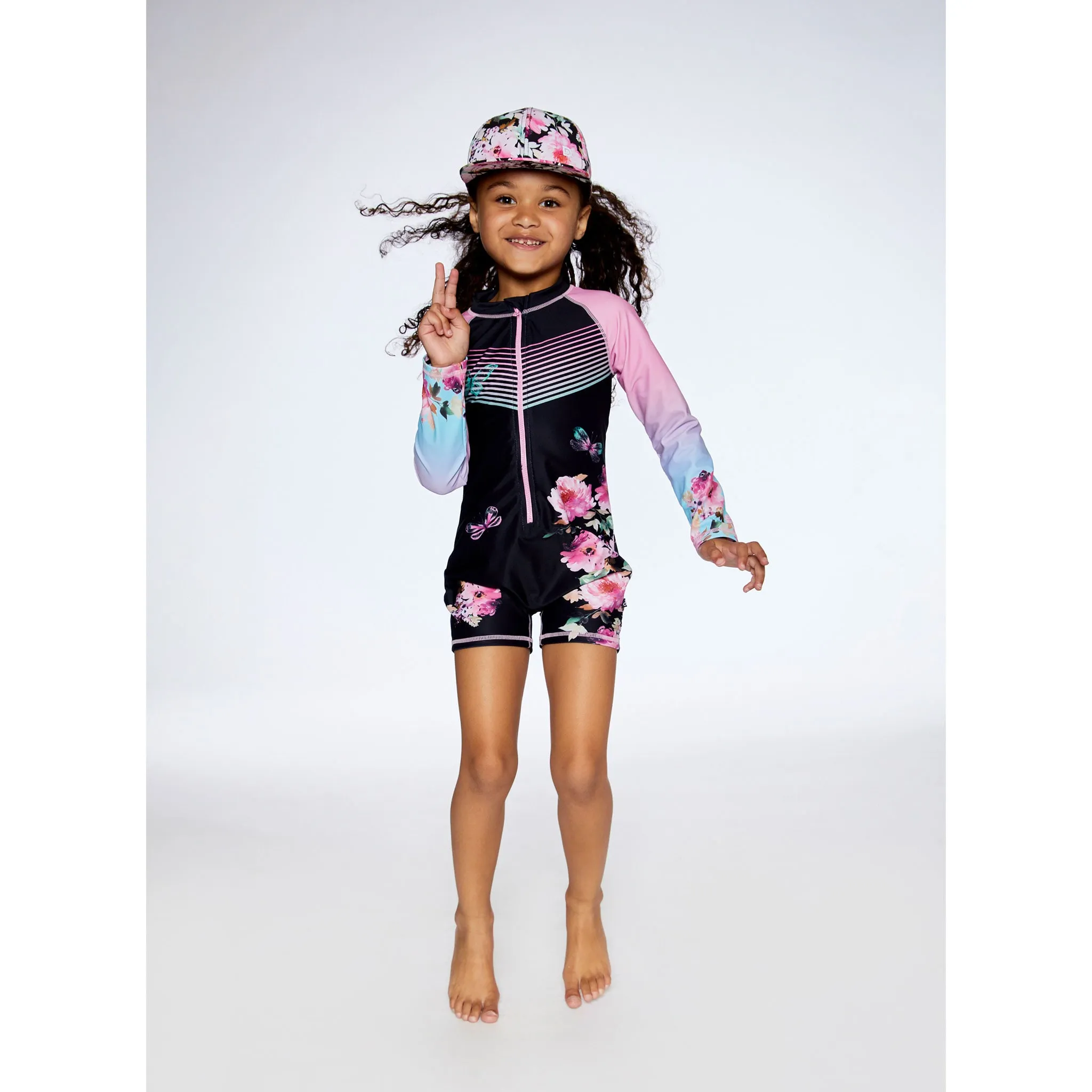 Deux par Deux Maillot UV Une Pièce Papillons 2-6ans