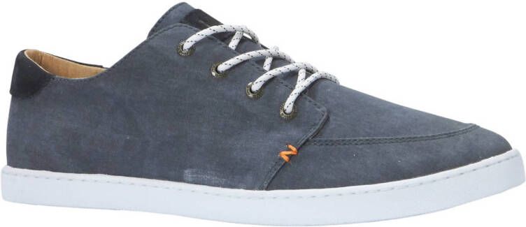 Hub Boss Casual schoen veter Heren Navy White Canvas