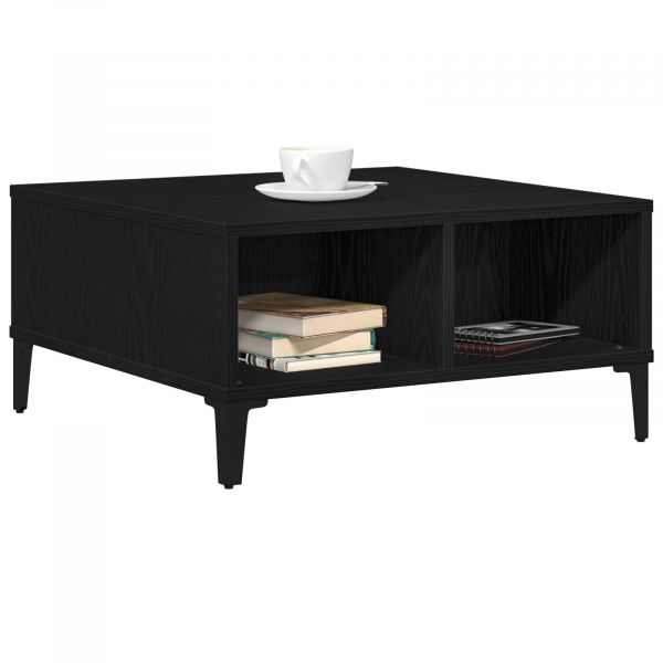 vidaXL Mesa de Café Folheado Preto Madeira Engenheirada Média - 590341963