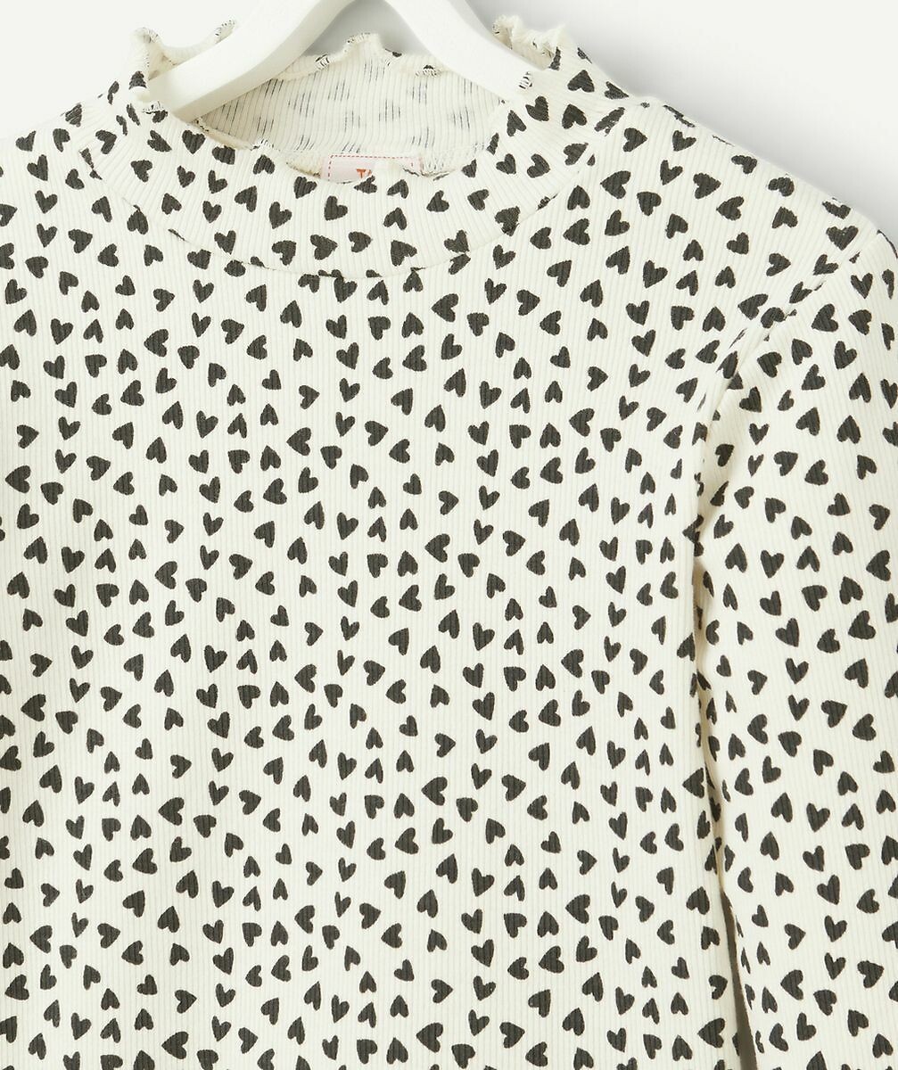 TAPE A L'OEIL<br>Camiseta com gola alta e acabamento em festão
