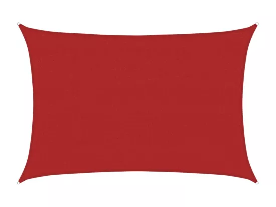Voile d'ombrage 160 g/m² Rouge 4x5 m PEHD