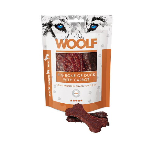Osso de pato Woolf e cenouras
