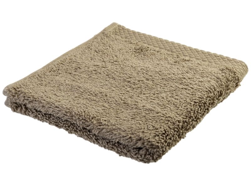 COCON Waschlappen 3 Stück, Taupe Kleines Frottiertuch zum waschen