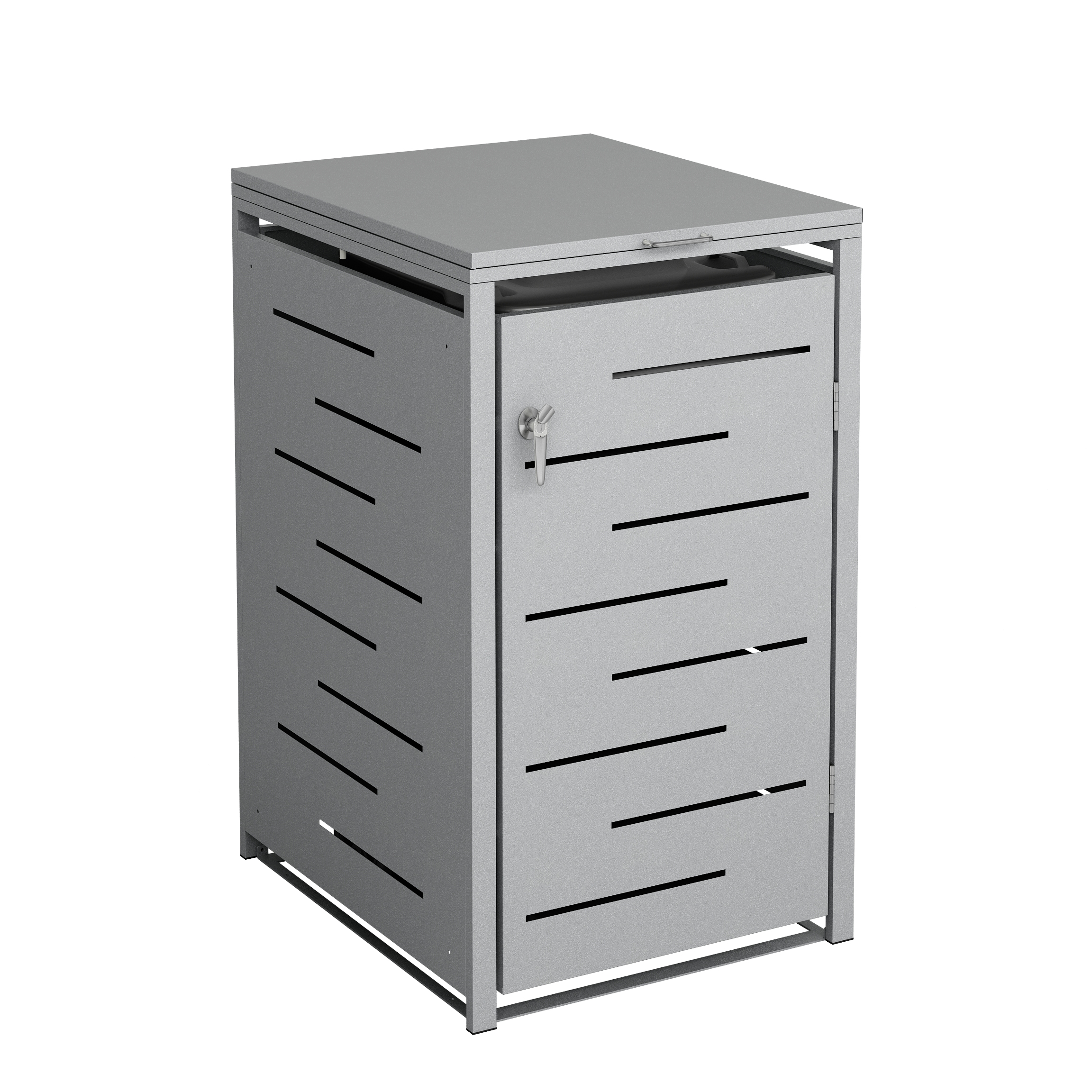 Mülltonnenbox 240L silber