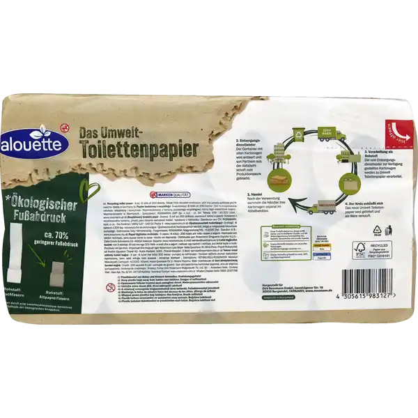 Umwelt Toilettenpapier