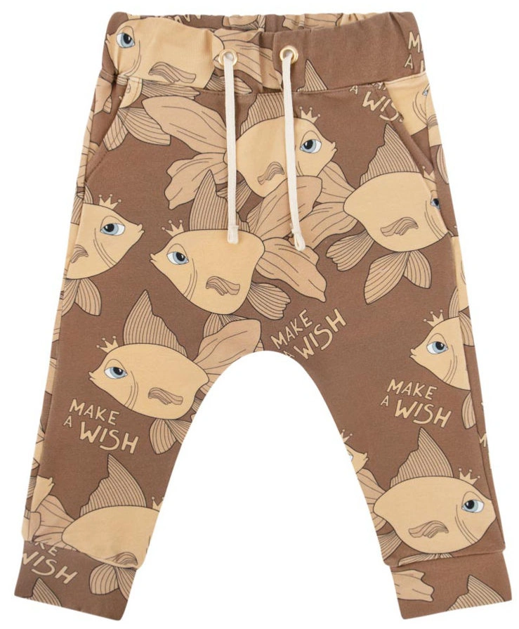 Sweathose GOLDFISH AOP in brown