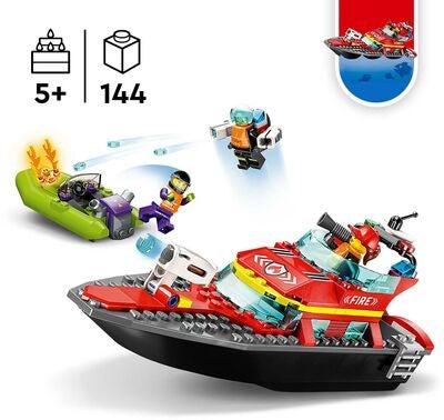 LEGO City Fire 60373 Brannvesenets redningsbåt