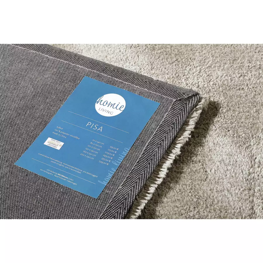 Homie Living Hochflorteppich Pisa beige sand