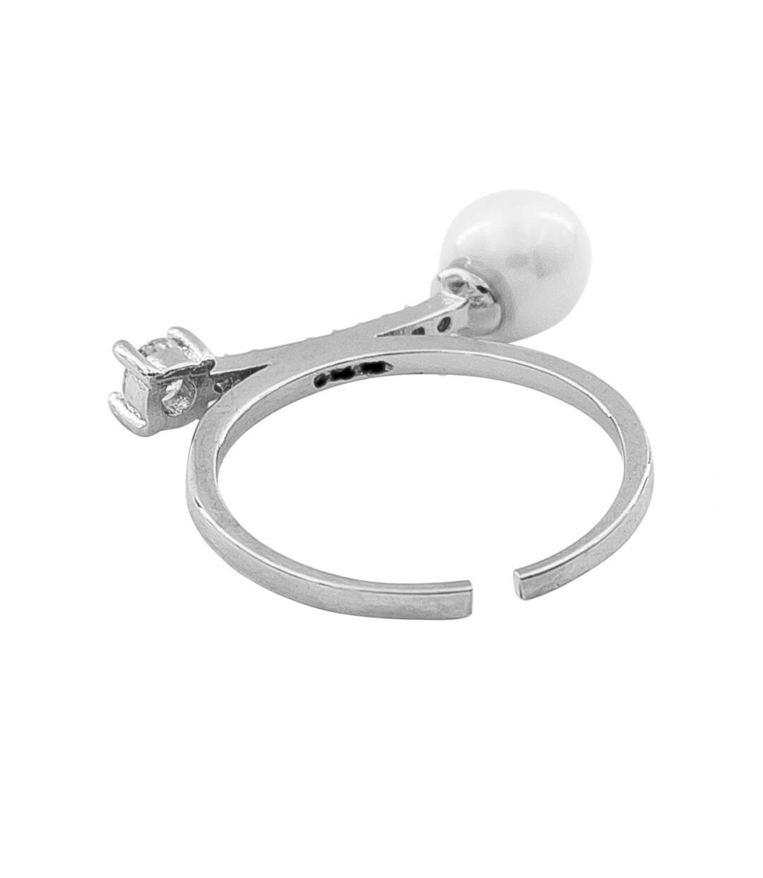 Votre Bague Femme Ajustable SEGMA Perle Strass
