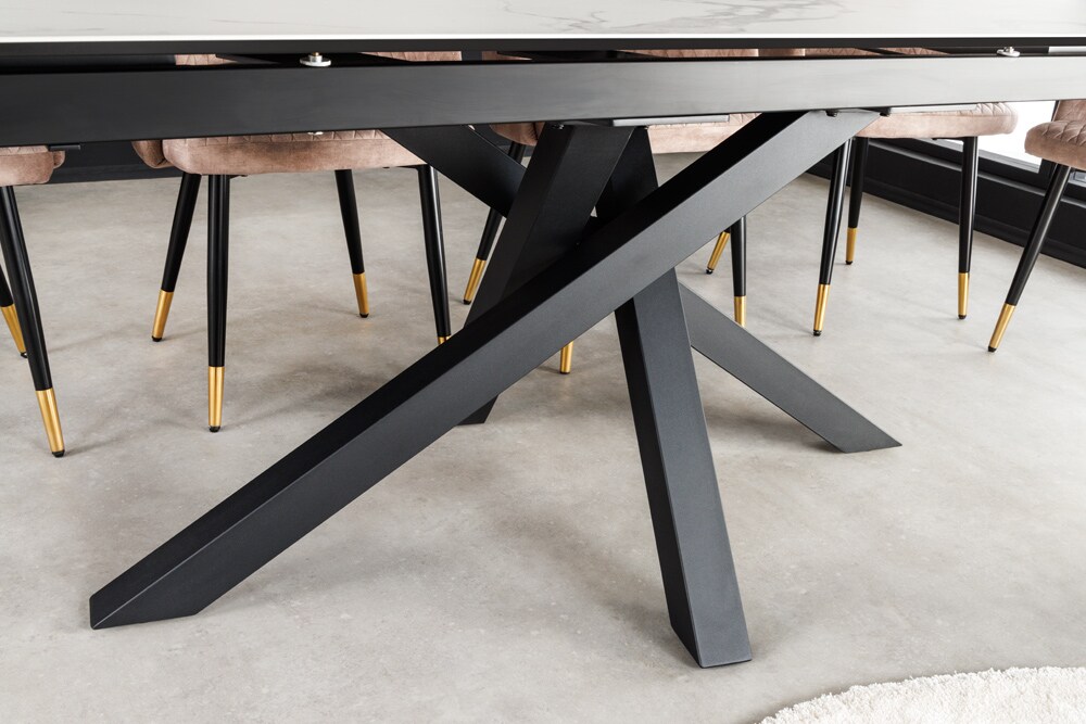 riess-ambiente Esstisch MARVELOUS - 180-220-260cm weiß Marmor Keramik made in Italy Ausziebar