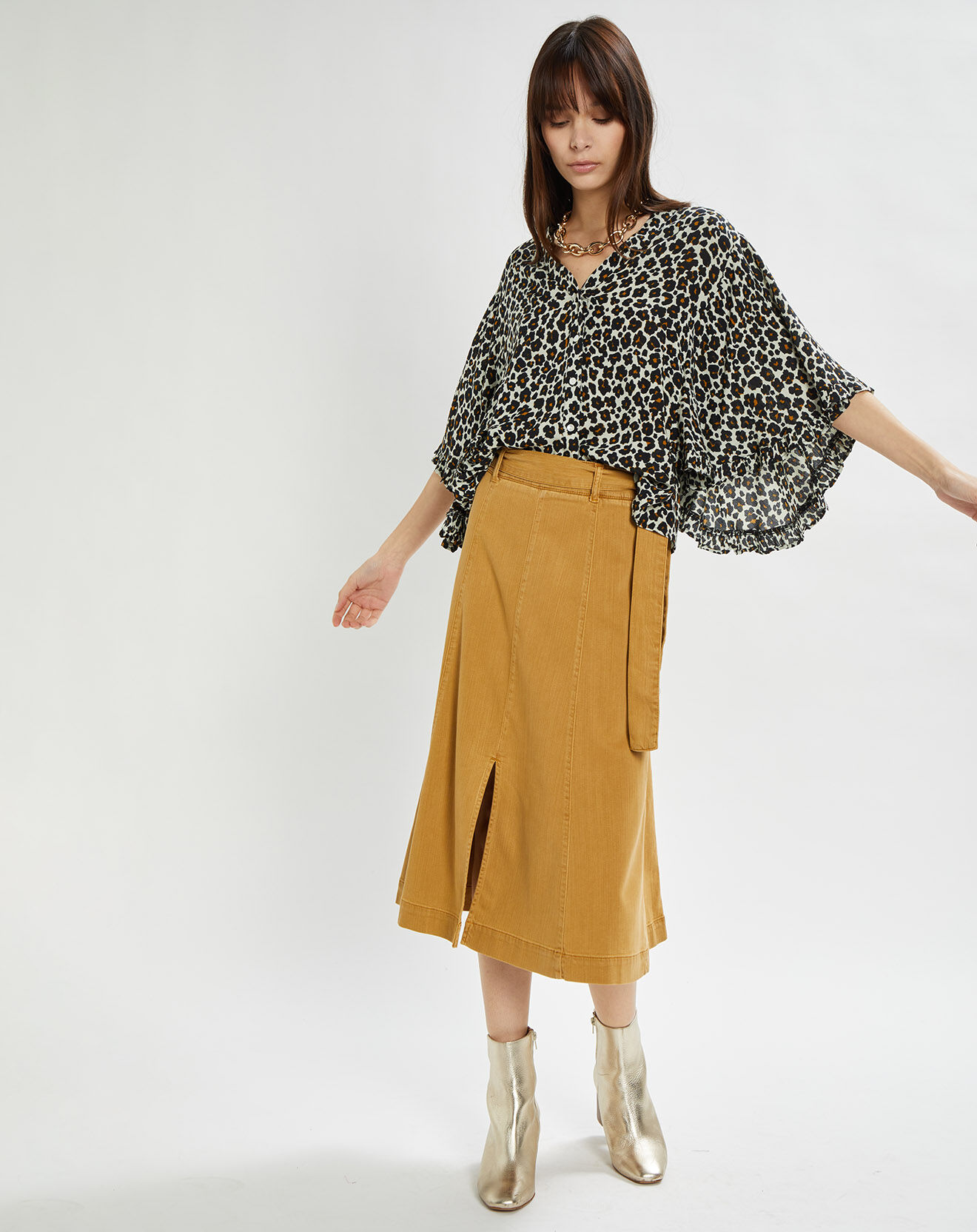 Stella Forest Jupe Nora mi-longue safran