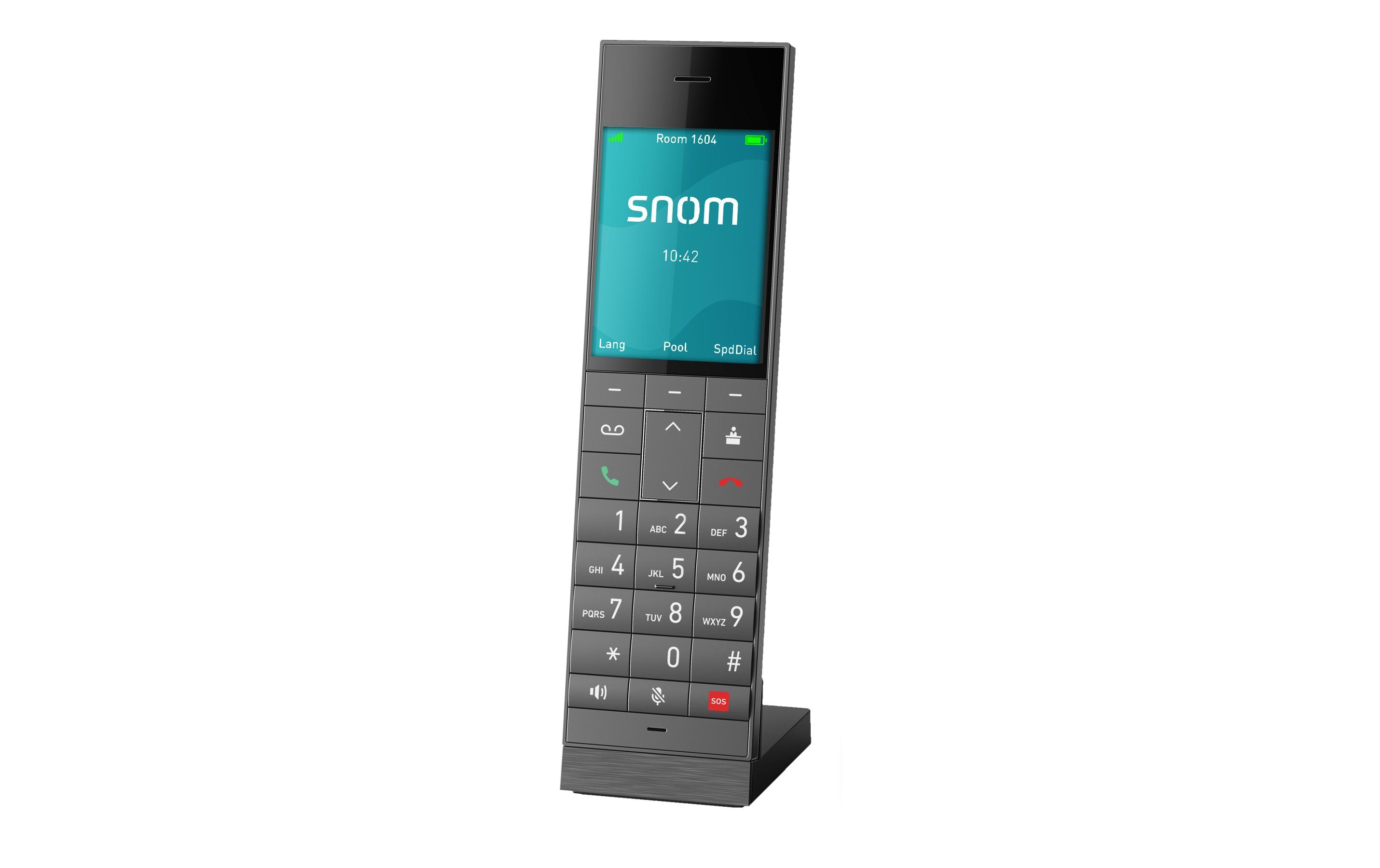Mobilteil HM2 Hoteltelefon<br>Eines der stylischsten Gasttelefone auf dem Markt: sehr modernes, elegantes Design