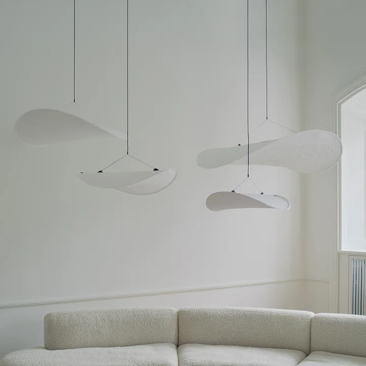New Works - Tense LED Pendelleuchte, 70 cm, weiss