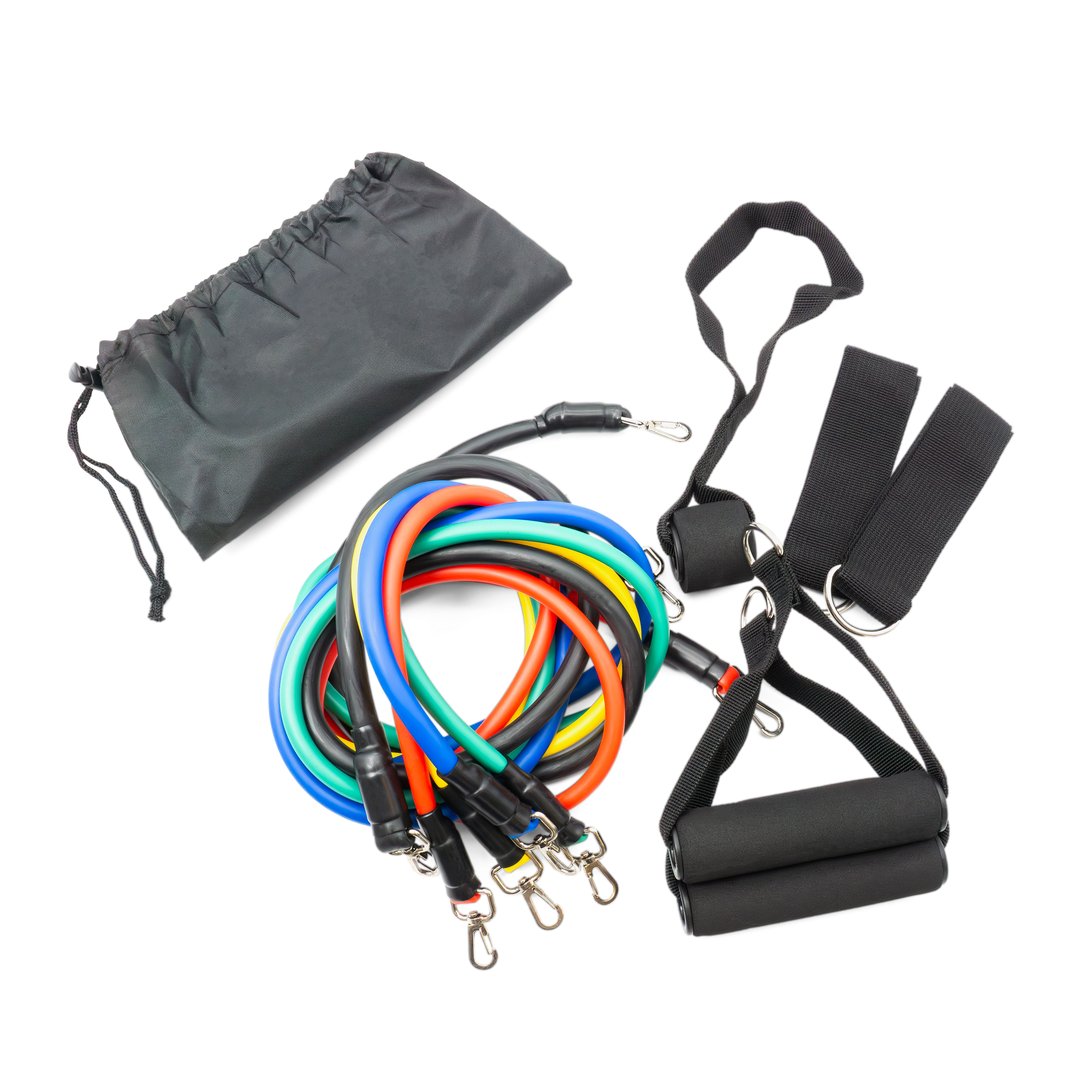 (11-tlg. Set) Gummi Fitness Übungsbänder Widerstandsbänder Gymnastikbänder Training / Yoga / Pilates