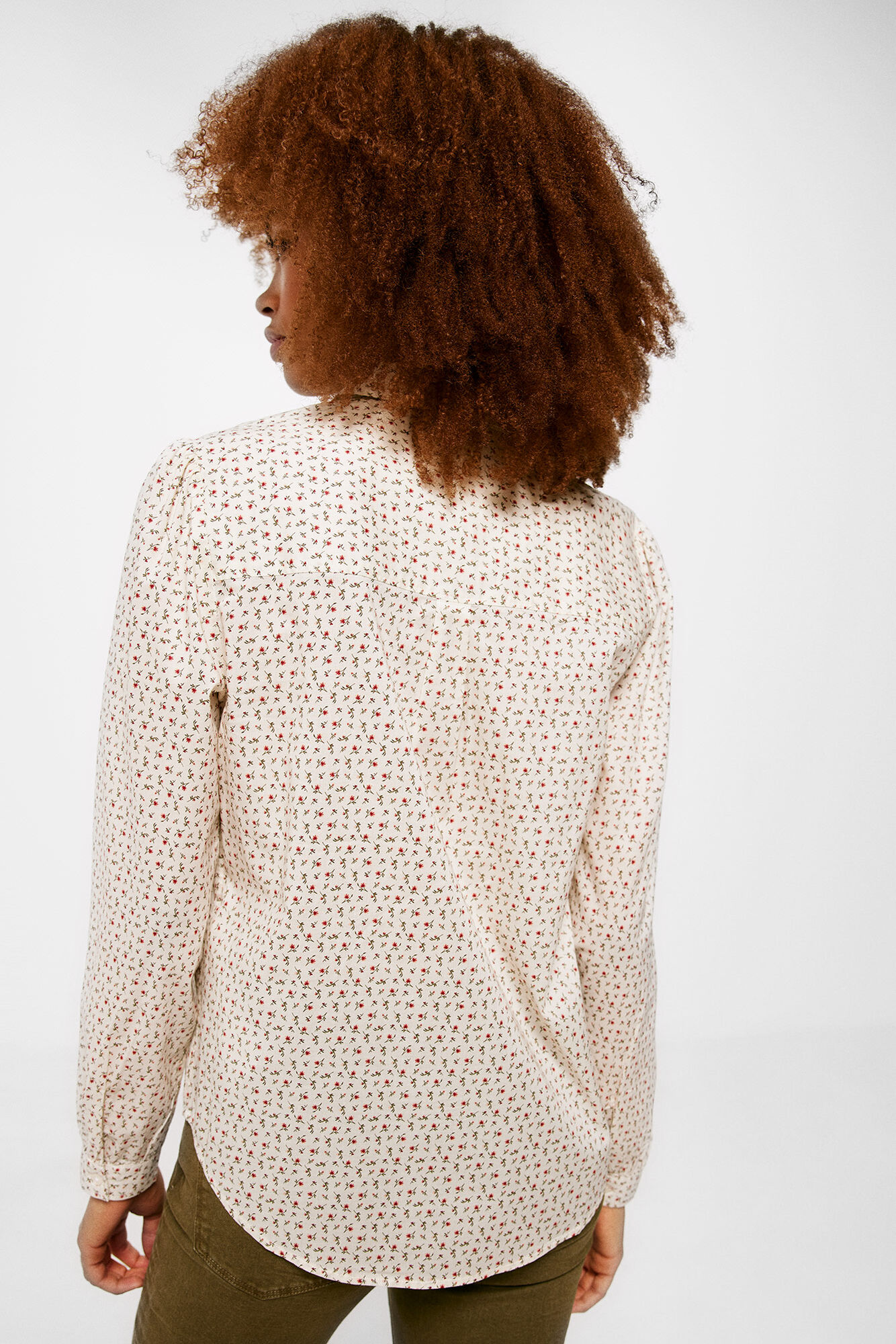 Blusa de algodão estampada