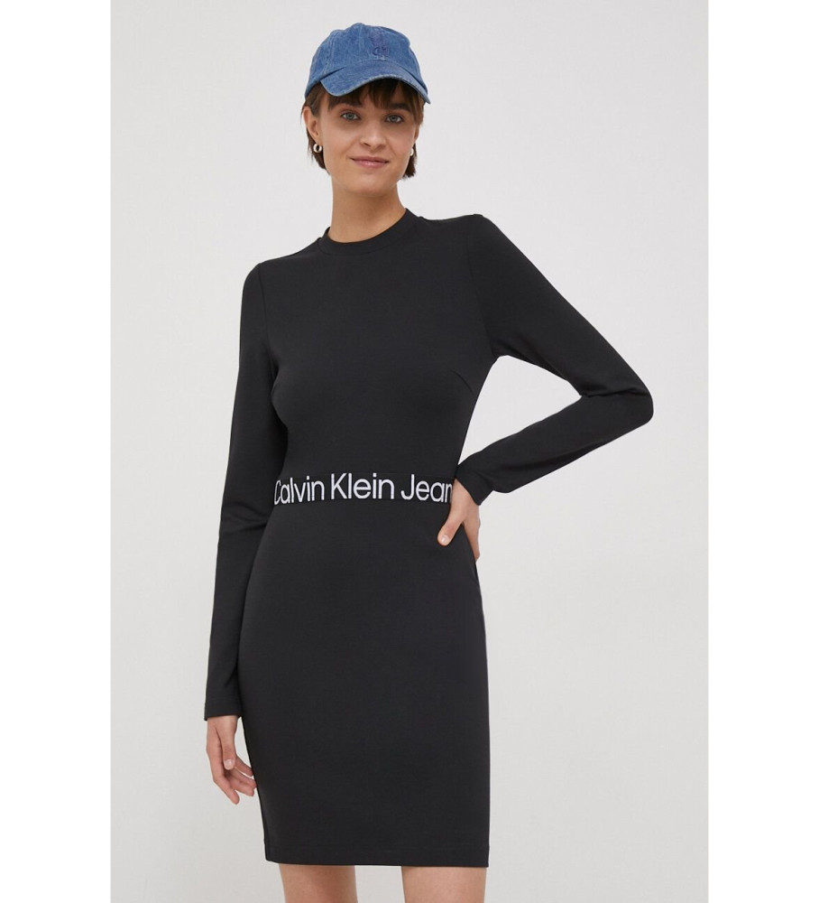Calvin Klein Jeans Vestido Logotipo negro