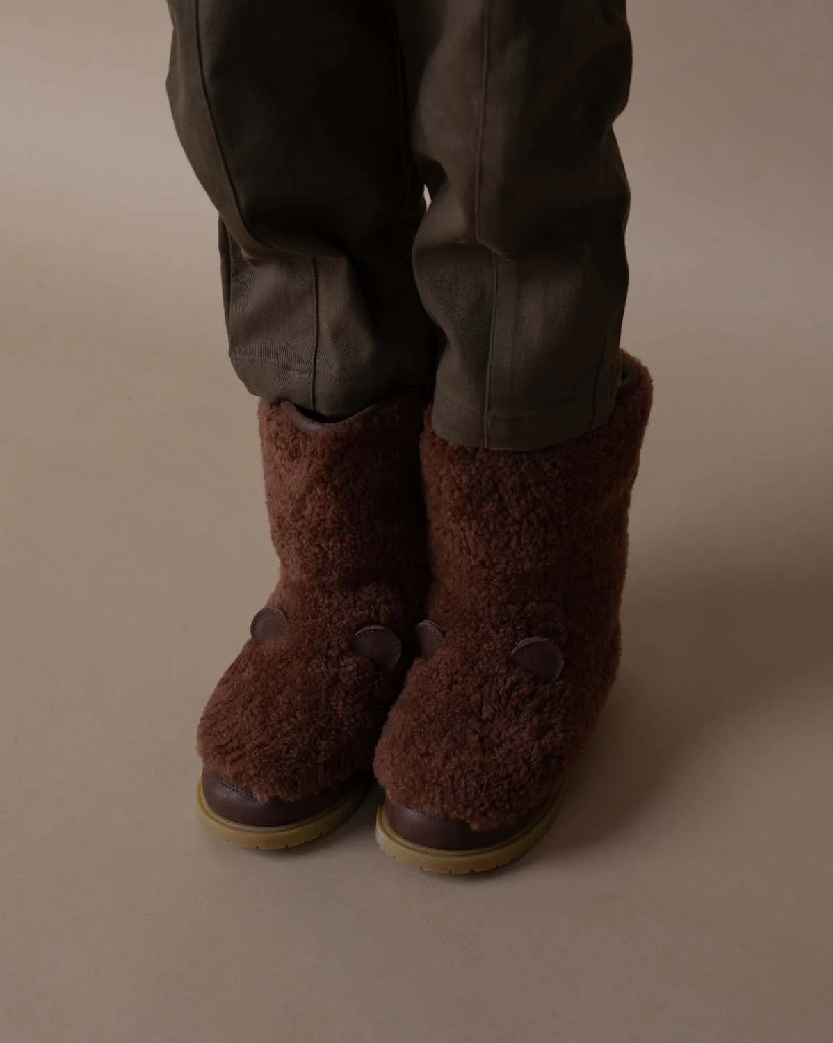 Irfi Boots | Bear | Brown Curly Sheep Wool